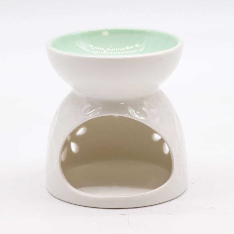 Quemador aceite clásico - Floral y Azul