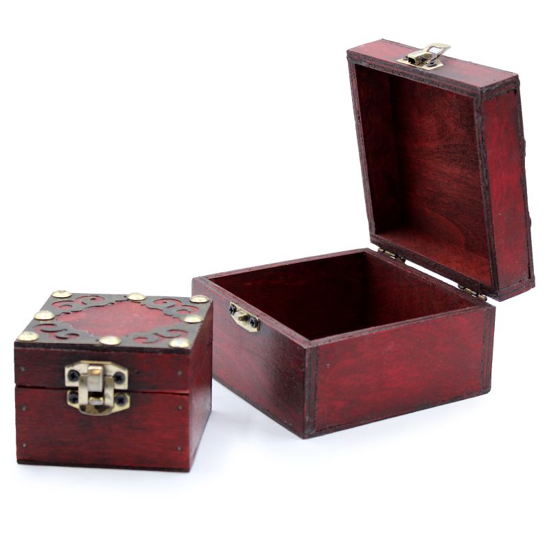 Juego de 2 Cajas Góticas Cuadradas