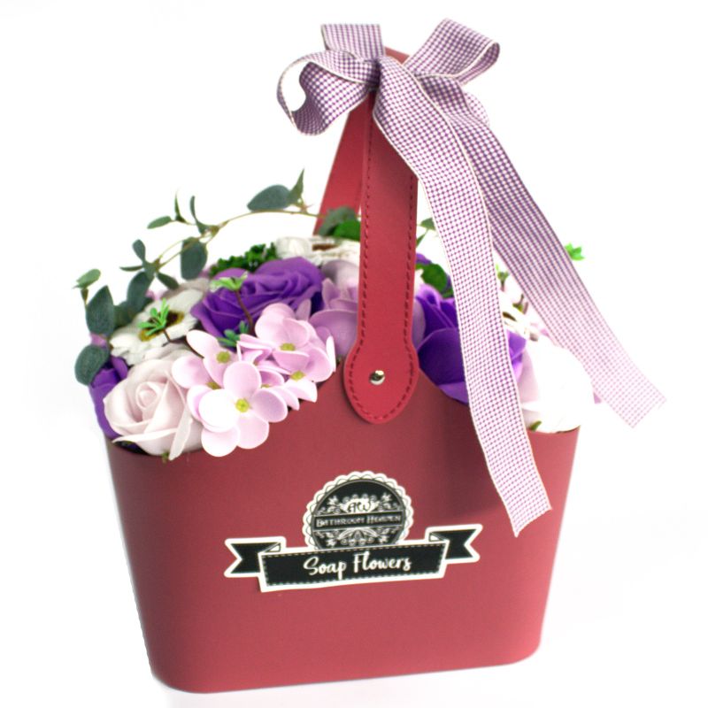 Cesta ramo de flores jabón - Lila