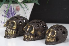 Calavera vintage de latón - Med