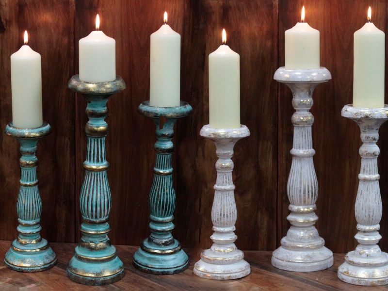 Candelabro Pequeño - Turquois Gold