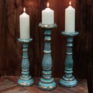 Candelabro Pequeño - Turquois Gold