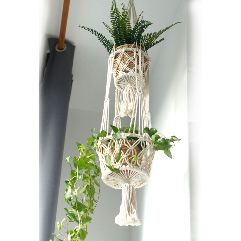 Macetero de Macrame - Doble