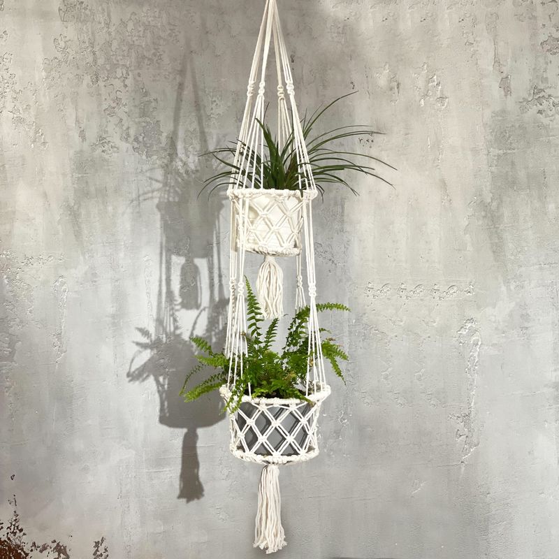 Macetero de Macrame - Doble