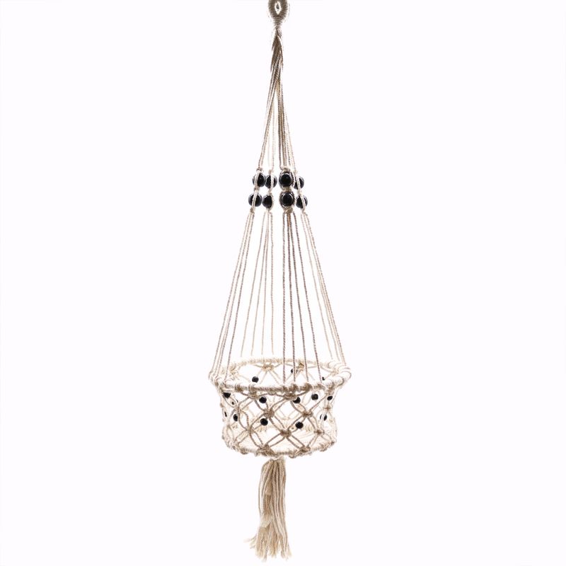 Macetero de Macrame - Gran con Cuentas