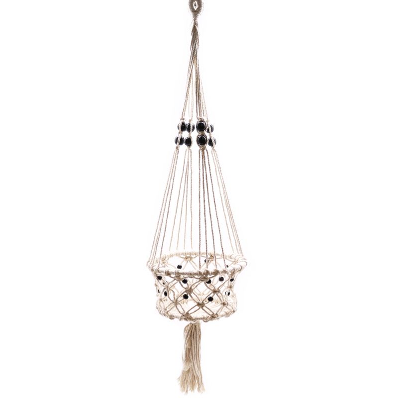 Macetero de Macrame - Gran con Cuentas