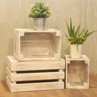Caja de frutas set de 3 - Blanco
