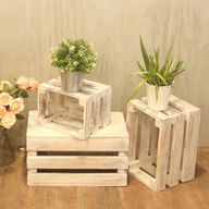 Caja de frutas set de 3 - Blanco