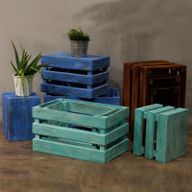 Caja de frutas set de 3 - Verde