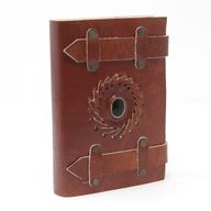 Cuaderno de cuero Onix Negro con correa
