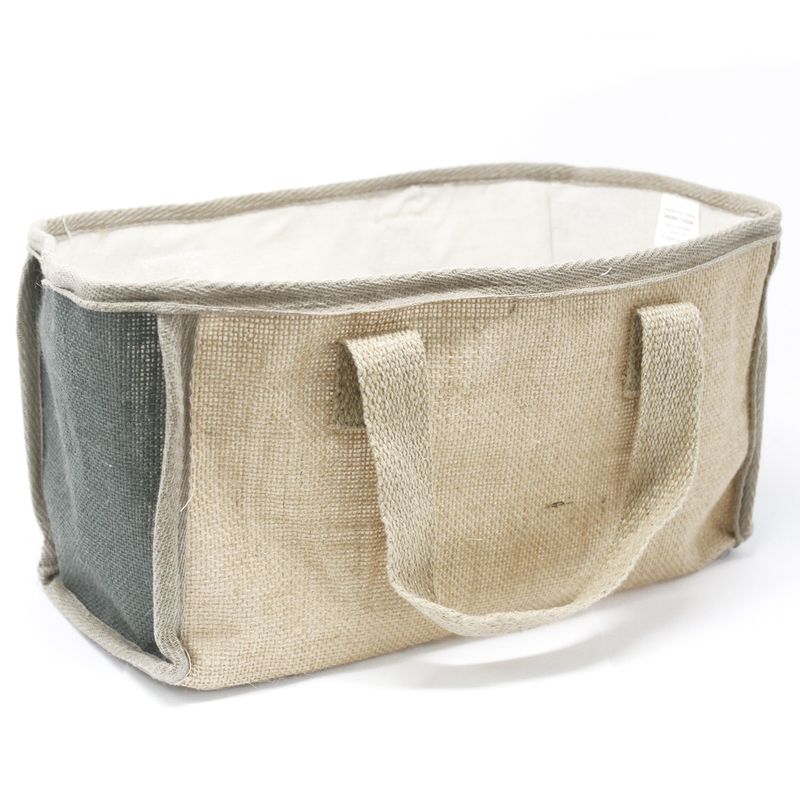 Cesta grande de yute - 33x18x20cm - Gris