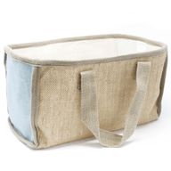 Cesta grande de yute - 33x18x20cm - Azul