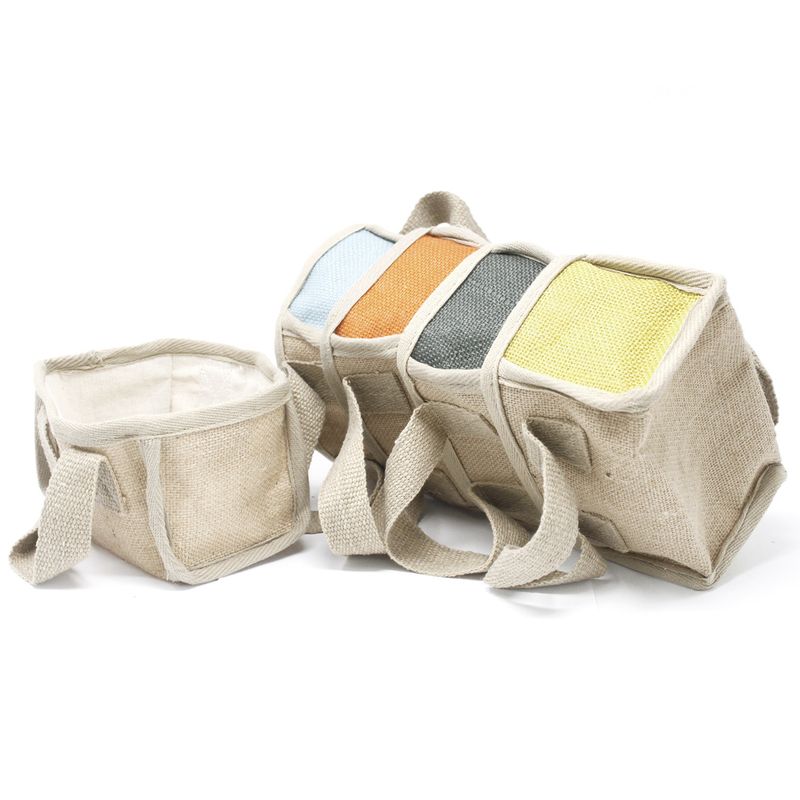 Cesta pequeña de yute - 16x10x12cm - Natural