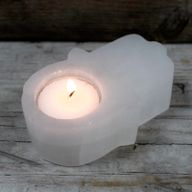 Candelabro Selenite Hamsa