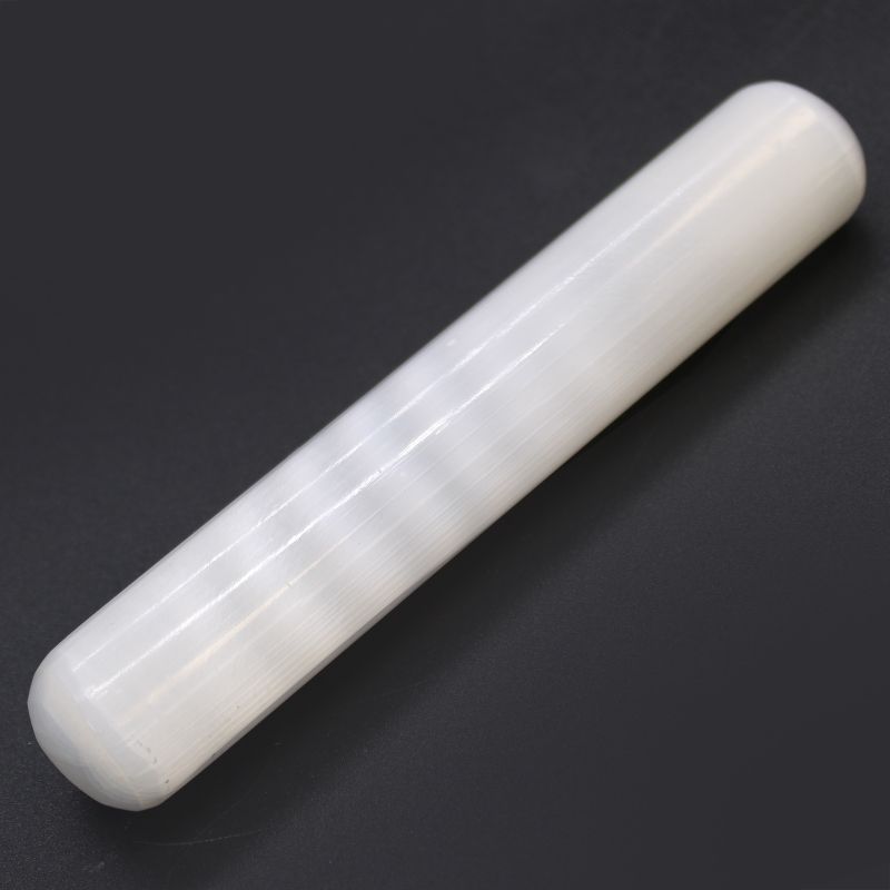 Varita de Selenita - 16 cm (Ambos extremos redondos)