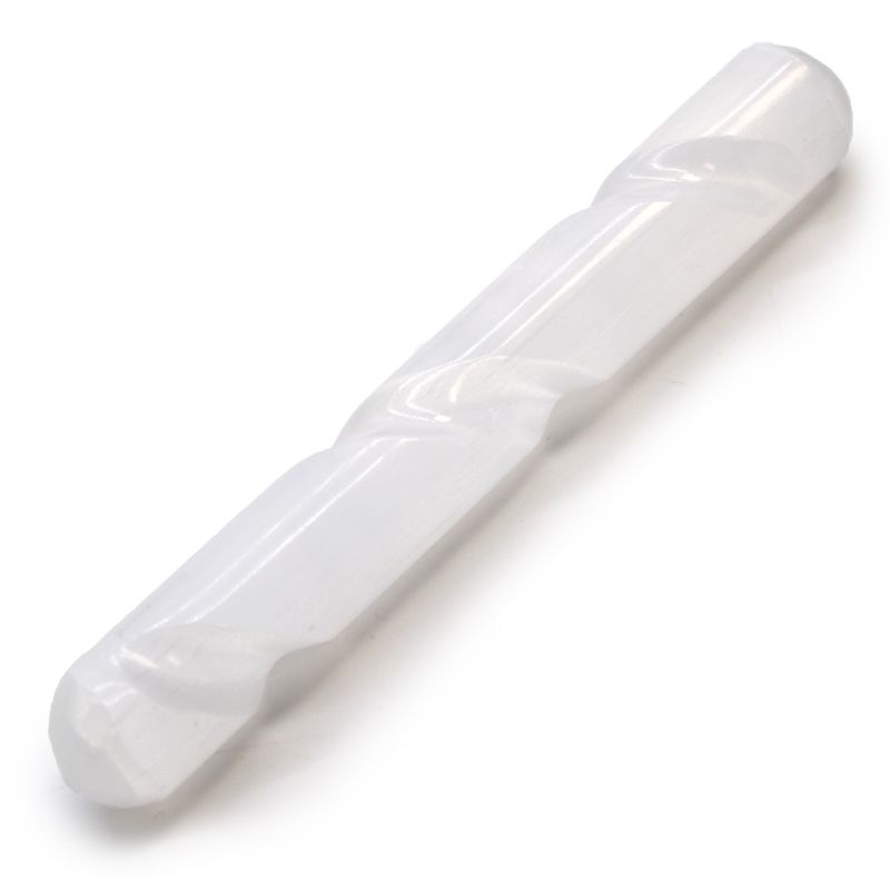 Varita Espiral deSselenita - 16 cm ( Ambos extremos redondos)