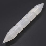 Varita Espiral de Selenita - 16 cm (Ambos extremos punta)