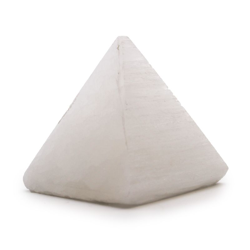 Pirámide de selenita - 5 cm
