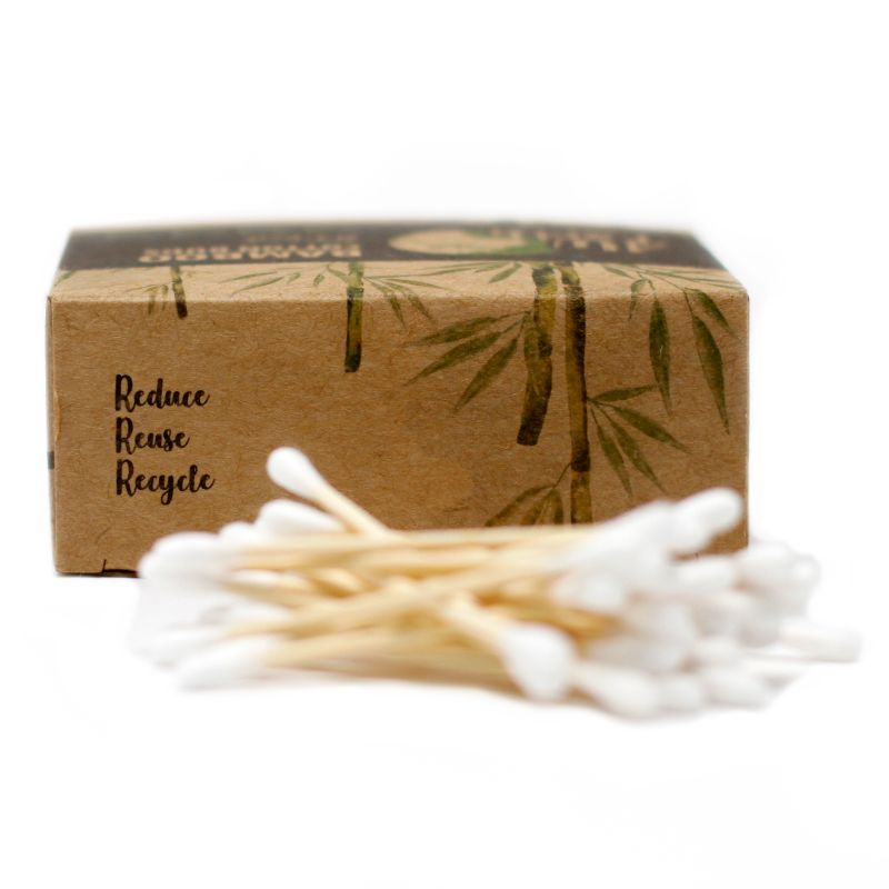 Caja de 200 Bastoncillos de Algodón de Bambú