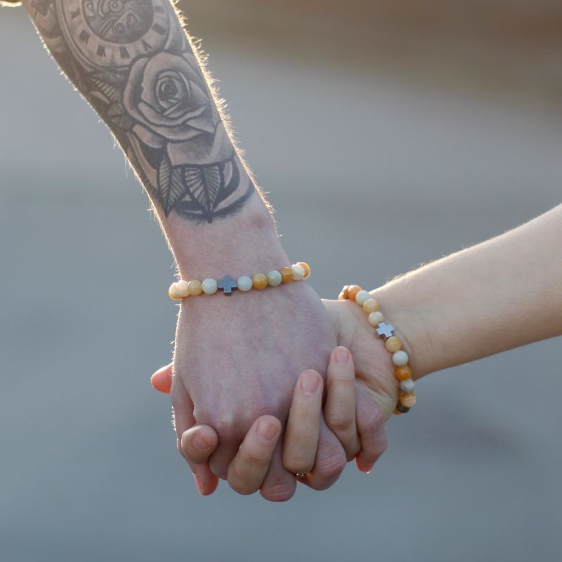 2 Pulseras con Piedras Preciosas - Eternidad