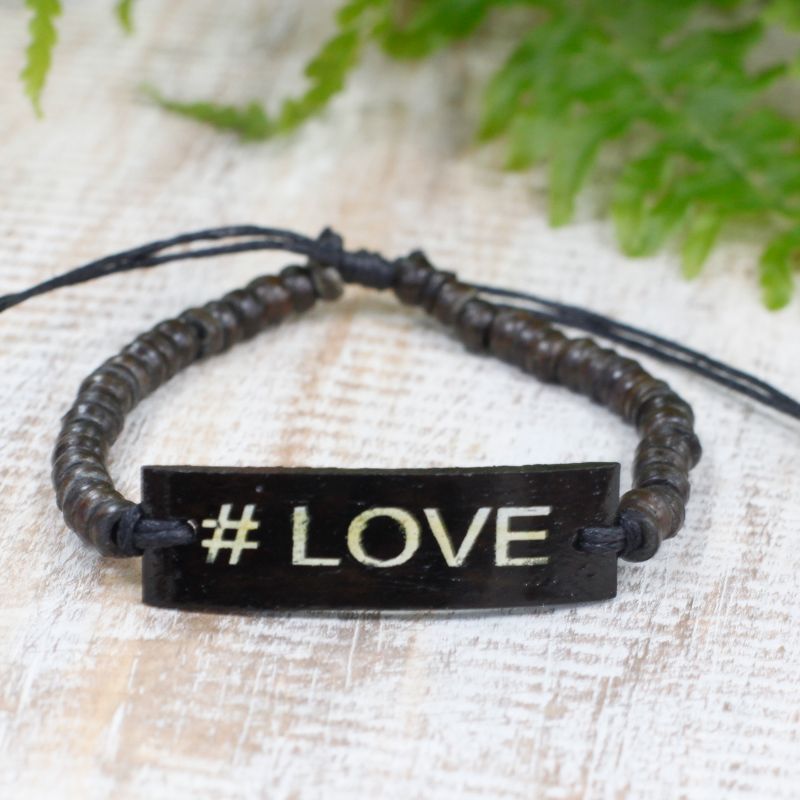 Brazaletes Coco Slogan - #Love