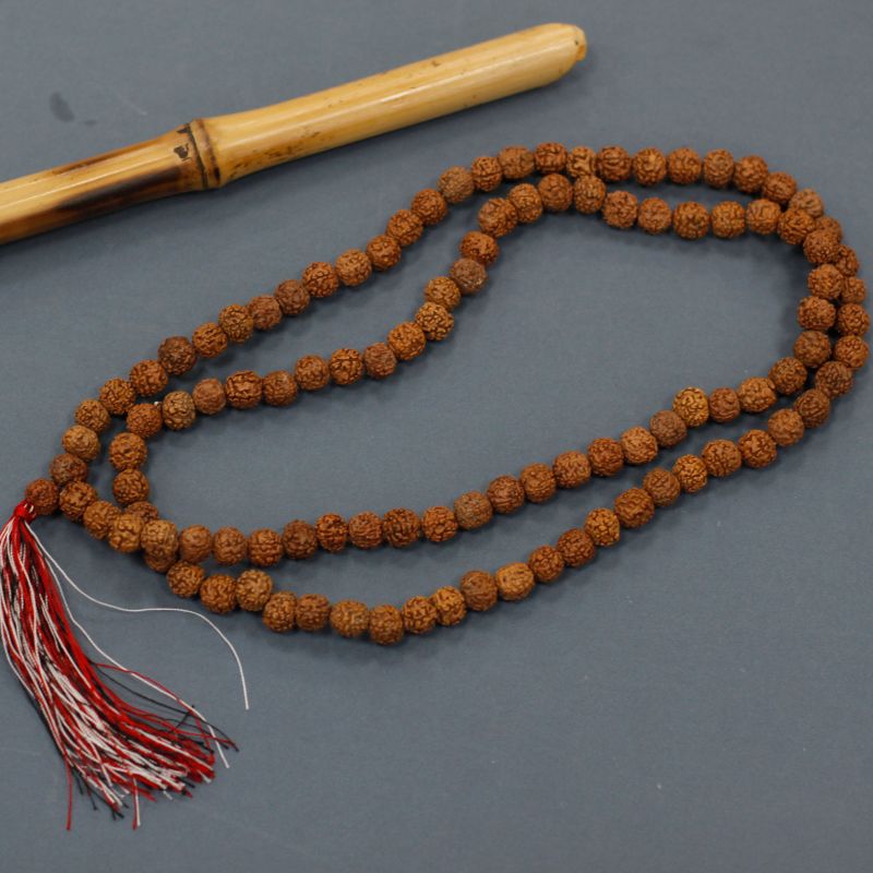 108 Rudraksha Japa Mala - Natural