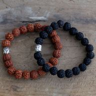 Rudraksha Brazalete de Buda Japa Mala - Oscuro