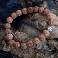 Rudraksha Brazalete de Buda Japa Mala - Natural