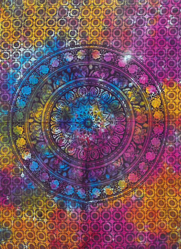 Arte mural de algodón - elefante mandala