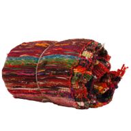 Alfombra de trapo de lujo de 150 x 90 cm - Rojo
