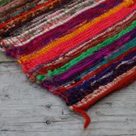 Alfombra de trapo de lujo de 150 x 90 cm - Rojo