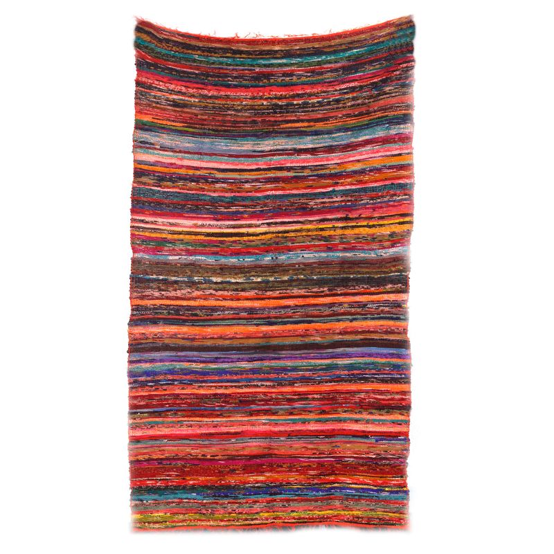 Alfombra de trapo de lujo de 152 x 90 cm - Naranja