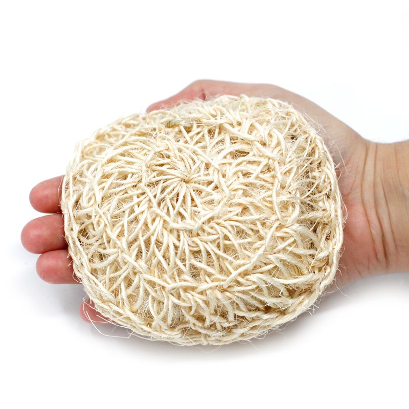 Esponja y exfoliante de sisal - Cojín Exfoliante Redondo Suave