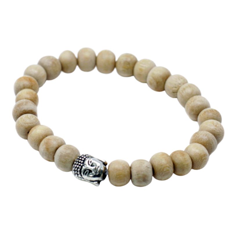 Cuentas de sandalia fragantes y brazalete Buddah