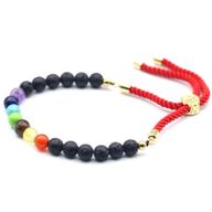 Pulsera de hilo rojo con Piedras Vólcanicas