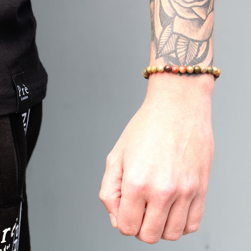 Pulsera de hilo negro con Ojo de Tigre