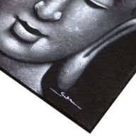 Cuadro de Buda - Detalle de Brocado en Gris