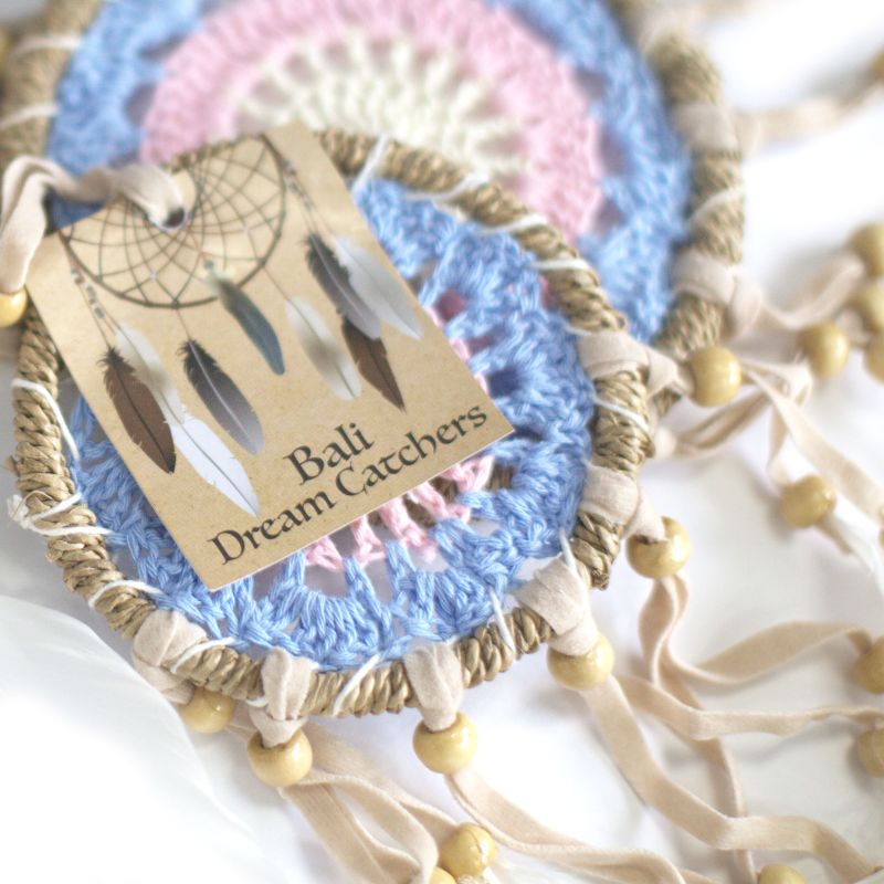 Atrapasueños-Macramé Rosa 9cm (Colores Surtidos)