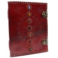 Libro Grande de Cuero de los 7 Chakras - 10x13