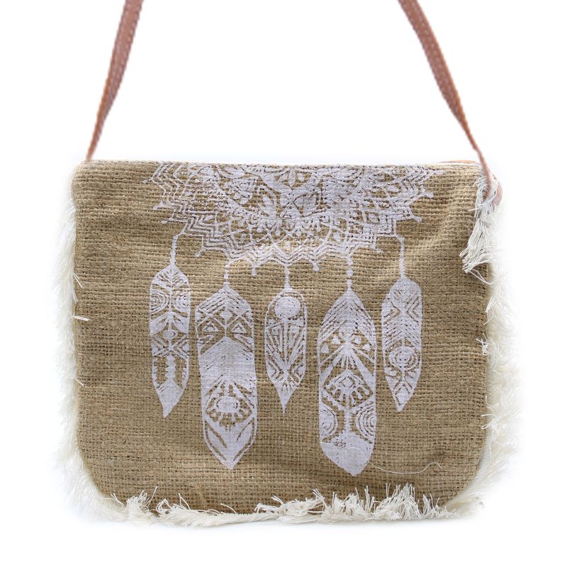 Bolso con flecos - Estampado Atr. Sueños