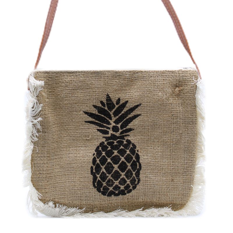 Bolso con flecos - Estampado Piña