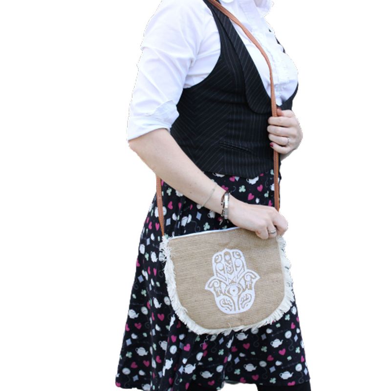 Bolso con flecos  - Hamsa
