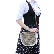 Bolso con flecos  - Estampado de Elefante