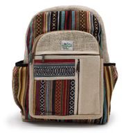 Mochila grande de cáñamo - Estilo cremalleras rectas