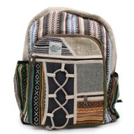Mochila grande de cáñamo - Estilo cuerda y bolsillos