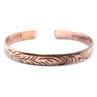 Pulsera Tibetana de Cobre - Remolinos Tribales Delgados