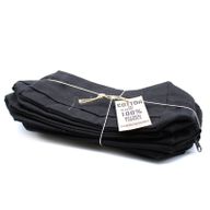 Neceser de algodón negro 10 oz - cuadrado clasico