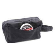 Neceser de algodón negro 10 oz - cuadrado clasico