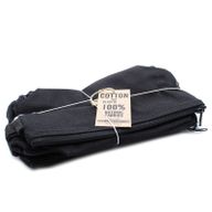 Neceser de algodón negro 10 oz - correa de mano
