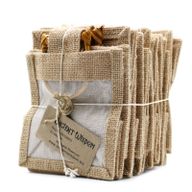 Bolsa de regalo de yute puro y algodón con ventana - 1 Ventana